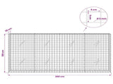 Gabion with 5 mm Wire and 5x5 cm Mesh 200x20x100 cm 3464062
