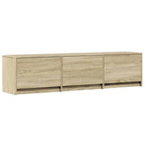 TV Cabinet with LED Sonoma 165 x 34 x 40 cm Engineered Wood 8006548