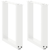 Coffee Table Legs U-Shaped 2 pcs White 28x cm Steel 4013149