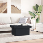 ZNTS Coffee Table Black 80x55x40 cm Engineered Wood 840864