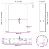 Coffee Table Legs Black 2 pcs 30x cm Steel 4013252