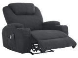 Electric Recliner Chair with 2-Point Massage & Heating, Black Fabric Indoor Functional Chair, 120kg 35128213