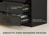 Chest of Four High Gloss Front Drawers - Black T3398P548076