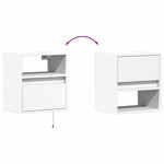 ZNTS TV Wall Cabinet with LED Lights White 41x31x45 cm 852313