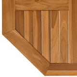 Table Top 70x70x2.5 cm Octagonal Solid Wood Teak 366665