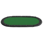 ZNTS 10-Player Folding Poker Tabletop Green 208x106x3 cm 80400