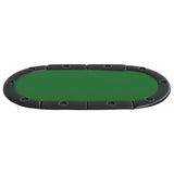 ZNTS 10-Player Folding Poker Tabletop Green 208x106x3 cm 80400