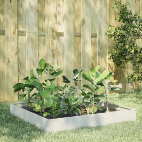 ZNTS Garden Raised Bed White 100x100x26 cm Steel 851018