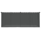 Gazebo with Curtains Anthracite 6x3 m Steel 4003921