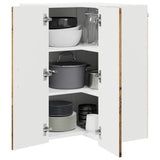 Wall Corner Cabinet LUCCA Old Wood 57 x 57 x 80 cm 885083