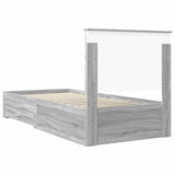 Bed Frame with Drawer Grey Sonoma 90 x 190 cm Engineered Wood 3411364