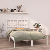 Bed Frame without Mattress White 120x190 cm Small Double Solid Wood 3105636