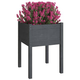 Garden Planters 2 pcs Grey 50x50x70 cm Solid Pinewood 810804