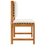 Garden Chair with Cushion 2 pcs Brown Solid Acacia wood 4107155