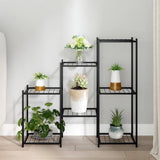 Flower Stand 83x25x80 cm Black Iron 343129