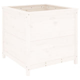 Garden Planter White 82.5x82.5x78 cm Solid Wood Pine 825304