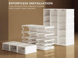 Portable Clothes Wardrobe for Bedroom, Foldable Clothes Organiser with Cube Storage, Hanging Rods, T3398P330515