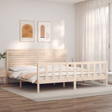 Bed Frame without Mattress Super King Size Solid Wood Pine 3193221