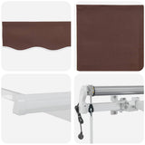 Automatic Retractable Awning Brown 300x250 cm 3215375