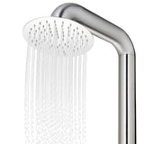 Garden Shower with Brown Base 230 cm Stainless Steel 3070789