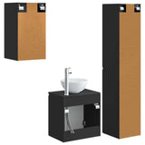 Bathroom Furniture Set 3 pcs Black 33 x 34.5 x 160 cm 3406064