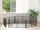 Dog Gate 6 pcs Black 100 x 60 cm Galvanised Steel 891998