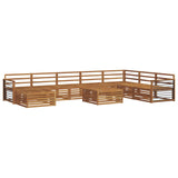 Sofa Sets 9 pcs Natural Solid Acacia Wood 3373989