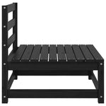 Garden Middle Sofas 2 pcs Black Solid Wood Pine 805684