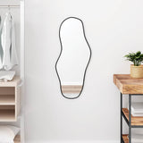 Wall Mirror Black 80x35 cm 348266
