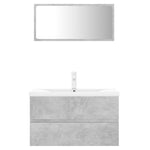 ZNTS Bathroom Furniture Set Concrete Grey Engineered Wood 3071688