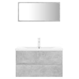 ZNTS Bathroom Furniture Set Concrete Grey Engineered Wood 3071688