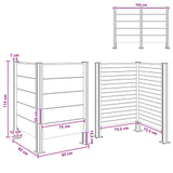 Garbage Bin Fence Brown 85 x 85 x 115 cm Aluminium and WPC 42039183