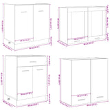 4 Piece Kitchen Cabinet Set Lyon Sonoma Oak Engineered Wood 3307657