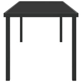 Garden Table Black 200 x 80 x 73 cm Metal 42010315