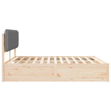 Bed Frame with Upholstered Headboard Light Grey 200 x 200 cm 3398104