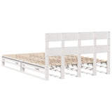 Bed Frame without Mattress White 120x190 cm Small Double Solid Wood Pine 3302310