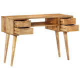 ZNTS Desk with Drawers 110x47x76 cm Solid Wood Mango 351593