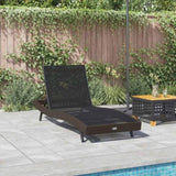 Sun Lounger Reclining 197 x 70 x 82 cm Poly Rattan 42009976