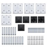 Fence Panel Set WPC 699x186 cm Black 3070431
