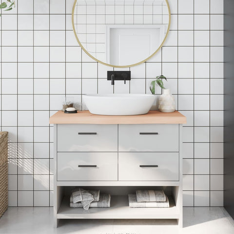 Bathroom Countertop 100x30x cm Untreated Solid Wood 3156031