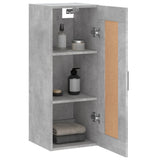 Wall Mounted Cabinet Concrete Grey 34.5x34x90 cm Engineered Wood 830512