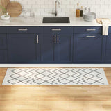 Kitchen Rug White 180 x 60 cm Velvet 42013422