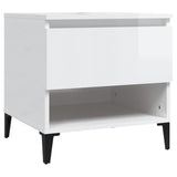 Side Tables 2 pcs High Gloss White 50x46x50 cm Engineered Wood 819553