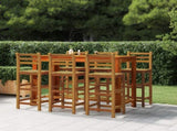 Bar Stool Set of 6 Brown Solid Acacia wood Tall Footrest 3115987