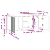 TV Cabinet Black 99 x 34.5 x 50 cm Engineered Wood 894716