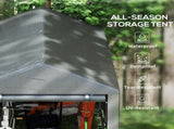 179 x 120cm Temporary Garden Shed, with Accessories - Dark Grey T3398P325141