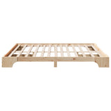 Bed Frame Natural 180 x 200 cm Solid Pine Wood 872851