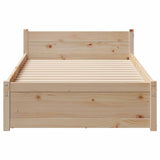 Bed Frame without Mattress 75x190 cm Small Single Solid Wood Pine 3301672