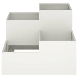 Garden Planter White 80 x 80 x 60 cm Steel 865856