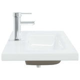 Built-in Basin with Faucet 91x39x18 cm Ceramic White 148626